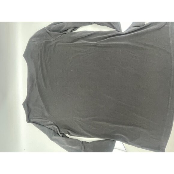 susan graver mid sleeve shirt flare black white polyester blend size small lengt - Picture 7 of 7